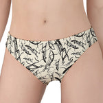 Hand Drawn Mantis Pattern Print Women's Panties