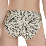 Hand Drawn Mantis Pattern Print Women's Panties