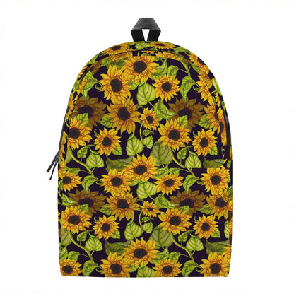 Hand Drawn Sunflower Pattern Print Backpack