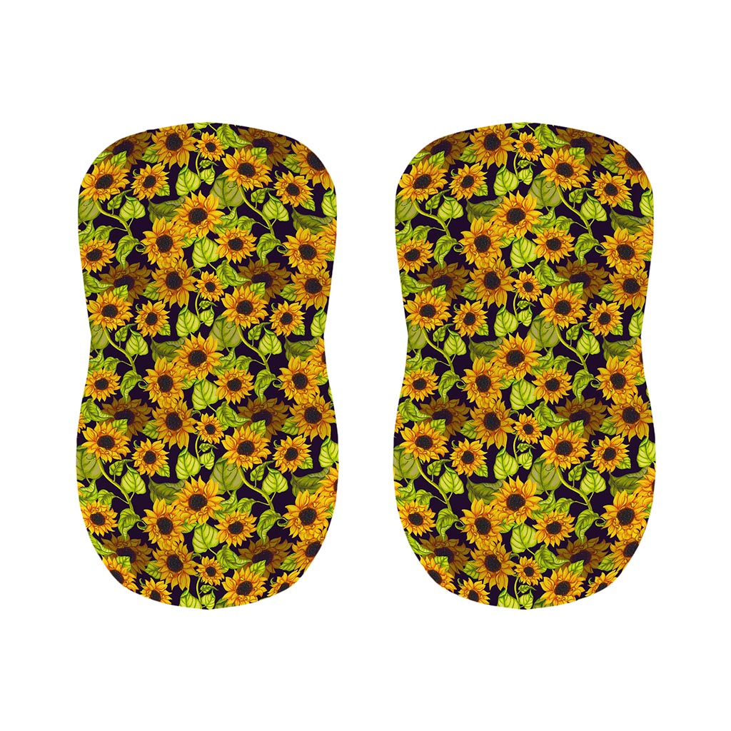 Hand Drawn Sunflower Pattern Print Bar Stool Covers