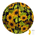 Hand Drawn Sunflower Pattern Print Basketball