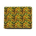 Hand Drawn Sunflower Pattern Print Bifold Wallet