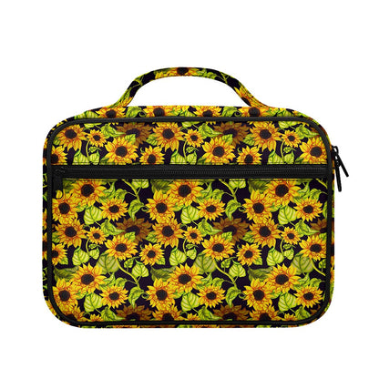 Hand Drawn Sunflower Pattern Print Briefcase Bible Bag