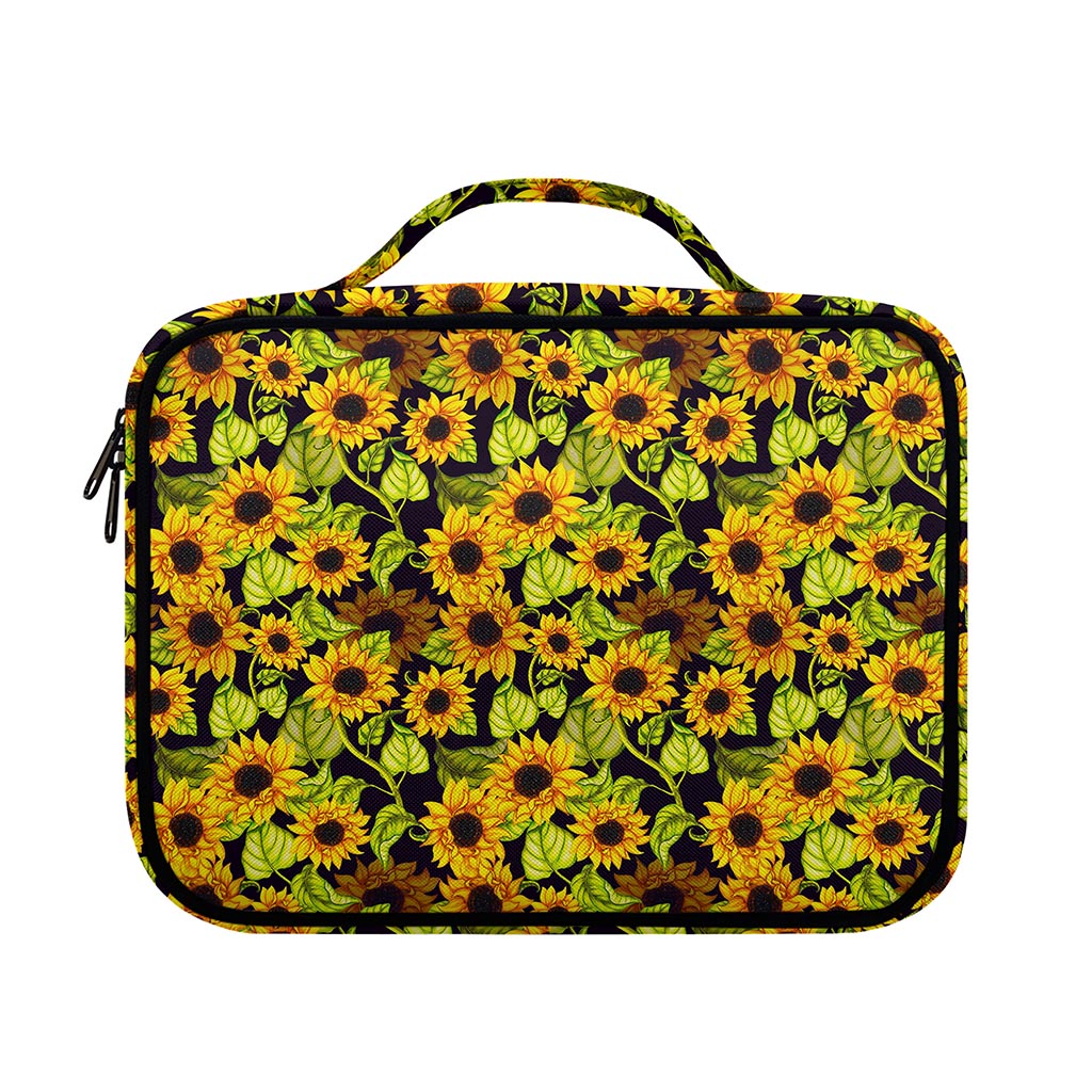Hand Drawn Sunflower Pattern Print Briefcase Bible Bag