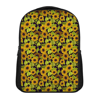Hand Drawn Sunflower Pattern Print Casual Backpack