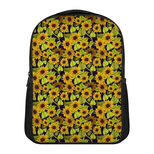 Hand Drawn Sunflower Pattern Print Casual Backpack