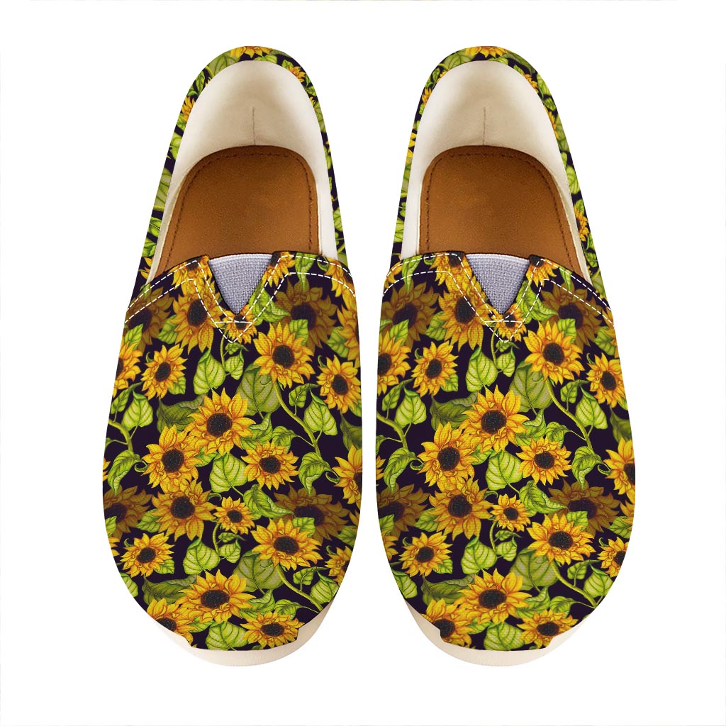 Hand Drawn Sunflower Pattern Print Casual Shoes