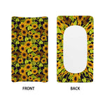 Hand Drawn Sunflower Pattern Print Changing Pad Cover