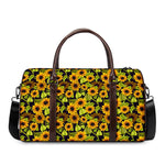 Hand Drawn Sunflower Pattern Print Duffle Bag