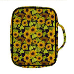Hand Drawn Sunflower Pattern Print Front Pocket Bible Bag