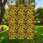 Hand Drawn Sunflower Pattern Print Garden Flag