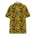 Hand Drawn Sunflower Pattern Print Hawaiian Shirt