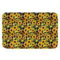 Hand Drawn Sunflower Pattern Print Indoor Door Mat