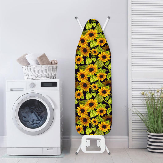 Hand Drawn Sunflower Pattern Print Ironing Board Cover
