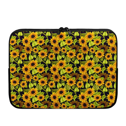 Hand Drawn Sunflower Pattern Print Laptop Sleeve
