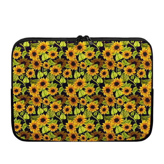 Hand Drawn Sunflower Pattern Print Laptop Sleeve