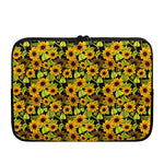 Hand Drawn Sunflower Pattern Print Laptop Sleeve