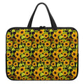 Hand Drawn Sunflower Pattern Print Laptop Sleeve With Handle