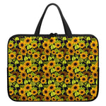 Hand Drawn Sunflower Pattern Print Laptop Sleeve With Handle