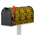 Hand Drawn Sunflower Pattern Print Mailbox Cover