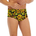 Hand Drawn Sunflower Pattern Print Men's Briefs