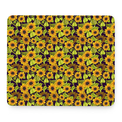 Hand Drawn Sunflower Pattern Print Mouse Pad