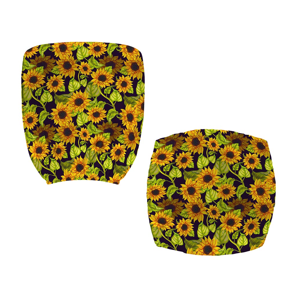 Hand Drawn Sunflower Pattern Print Office Chair Cover