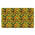 Hand Drawn Sunflower Pattern Print Polyester Doormat