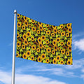 Hand Drawn Sunflower Pattern Print Polyester Flag