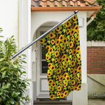 Hand Drawn Sunflower Pattern Print Polyester Flag