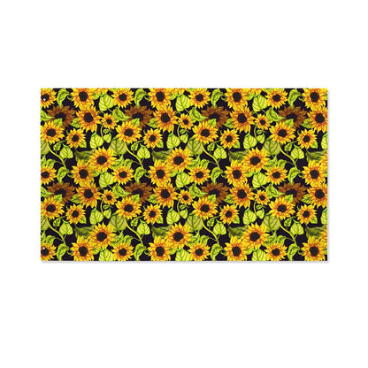 Hand Drawn Sunflower Pattern Print Polyester Flag