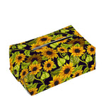 Hand Drawn Sunflower Pattern Print Rectangle Tissue Box Cover