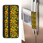 Hand Drawn Sunflower Pattern Print Refrigerator Handle Covers