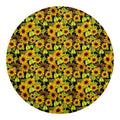 Hand Drawn Sunflower Pattern Print Round Blanket