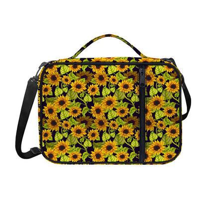 Hand Drawn Sunflower Pattern Print Shoulder Strap Bible Bag