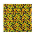 Hand Drawn Sunflower Pattern Print Silk Bandana