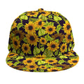 Hand Drawn Sunflower Pattern Print Snapback Cap