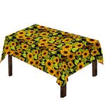 Hand Drawn Sunflower Pattern Print Tablecloth