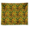 Hand Drawn Sunflower Pattern Print Tapestry