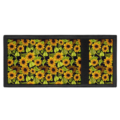 Hand Drawn Sunflower Pattern Print Trifold Wallet