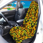 Hand Drawn Sunflower Pattern Print Waterproof Car Seat Cover