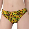 Hand Drawn Sunflower Pattern Print Women's Panties