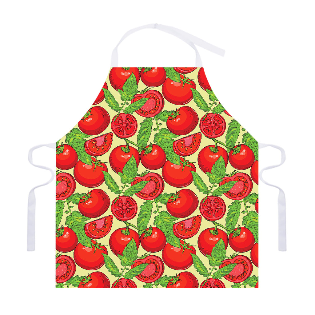 Hand Drawn Tomato Pattern Print Adjustable Apron
