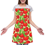 Hand Drawn Tomato Pattern Print Adjustable Apron