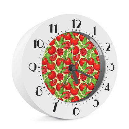 Hand Drawn Tomato Pattern Print Alarm Clock