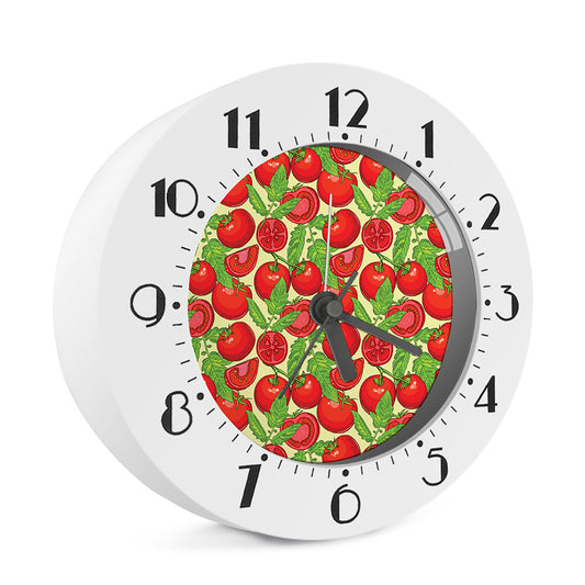 Hand Drawn Tomato Pattern Print Alarm Clock