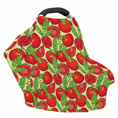 Hand Drawn Tomato Pattern Print Baby Seat Cover
