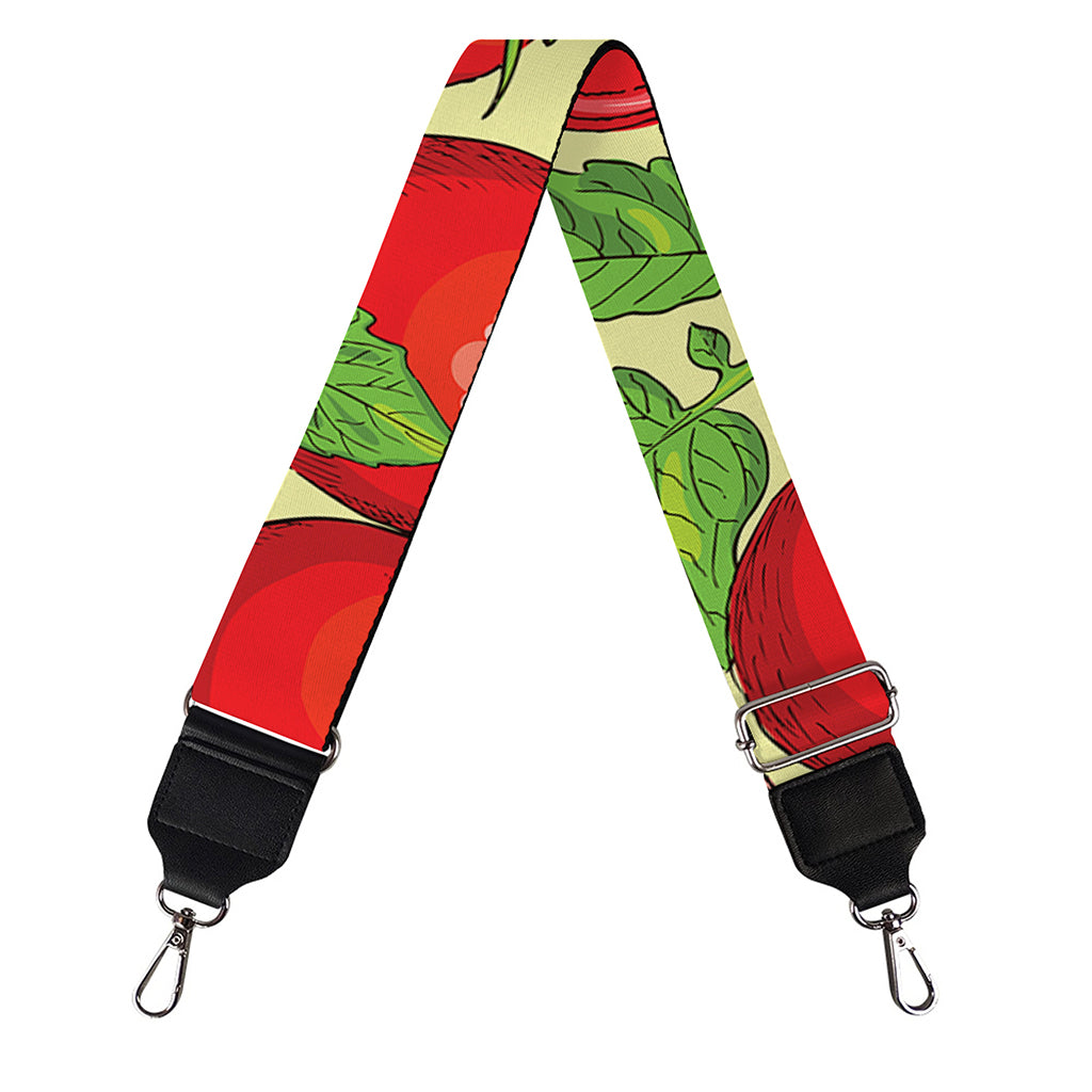 Hand Drawn Tomato Pattern Print Bag Strap