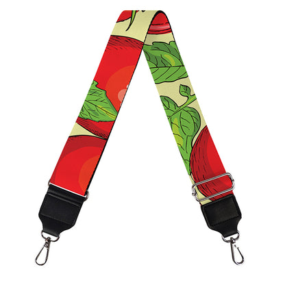 Hand Drawn Tomato Pattern Print Bag Strap
