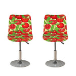 Hand Drawn Tomato Pattern Print Bar Stool Covers